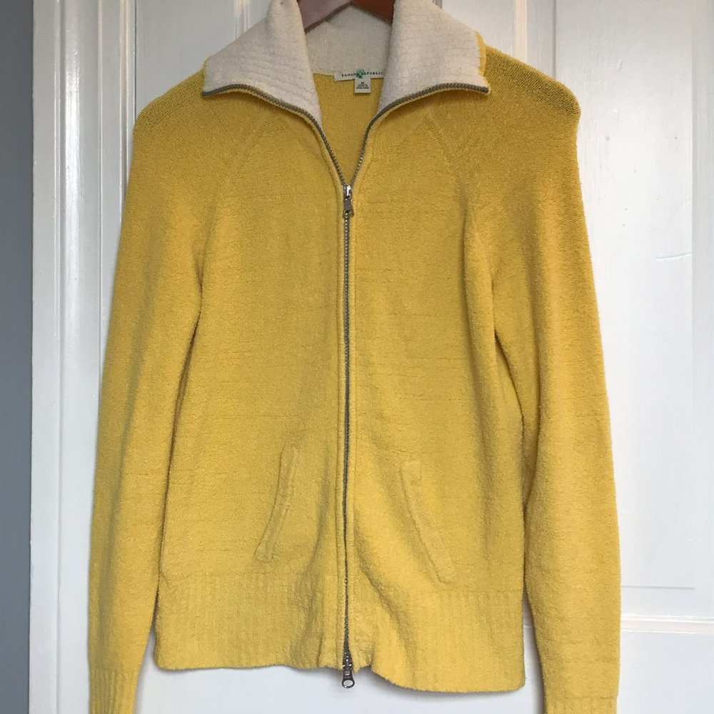 Banana Republic, Yellow Jacket, Zipper, Size M